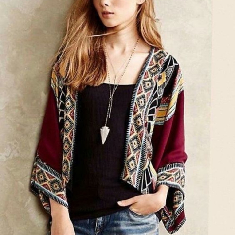 Anthropologie Greylin Bohemian Kimono Jacket